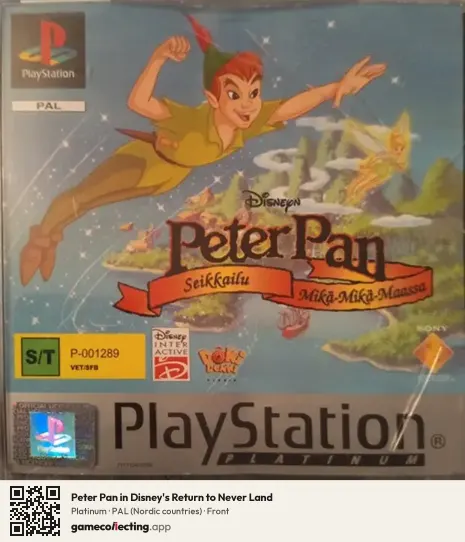 Peter Pan in Disney's Return to Never Land PlayStation, Nordic countries box front