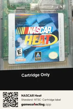 NASCAR Heat Game Boy Color, NTSC cartridge label