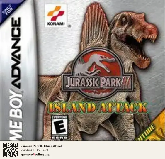 Jurassic Park III: Island Attack Game Boy Advance, NTSC box front