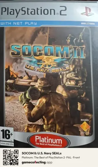 SOCOM II: U.S. Navy SEALs PlayStation 2, PAL box front