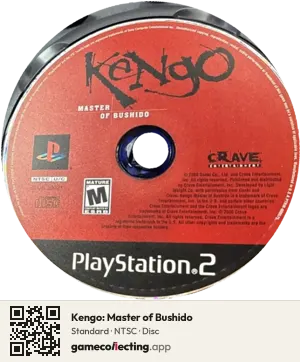 Kengo: Master of Bushido PlayStation 2, NTSC disc