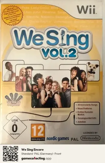 We Sing Encore Nintendo Wii, Germany box front