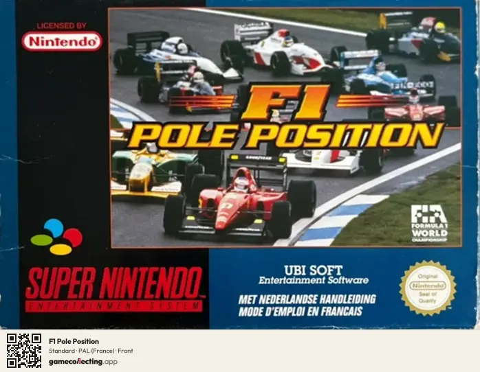 F1 Pole Position Super Nintendo Entertainment System, France box front