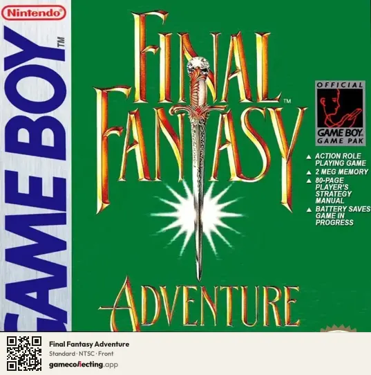 Final Fantasy Adventure Game Boy, NTSC box front