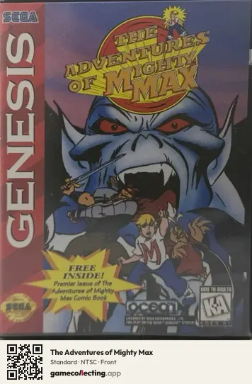 The Adventures of Mighty Max Sega Mega Drive / Genesis, NTSC box front
