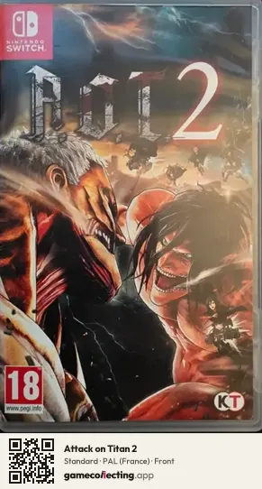 Attack on Titan 2 Nintendo Switch, France box front