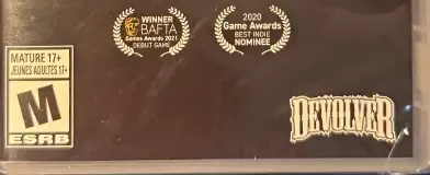 Carrion, the ESRB box on its front