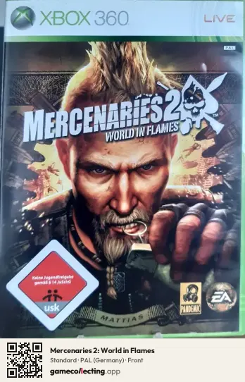 Mercenaries 2: World in Flames Xbox 360, Germany box front