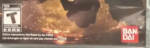 Armored Core V, the ESRB box on its front
