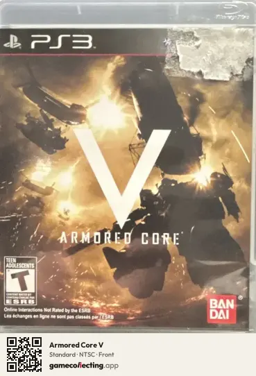 Armored Core V PlayStation 3, NTSC box front