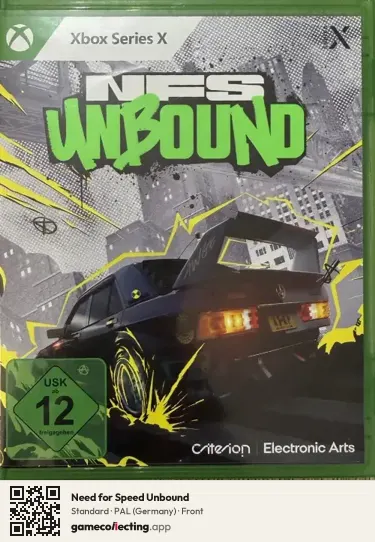 Need for Speed Unbound Xbox Series X, Germany box front