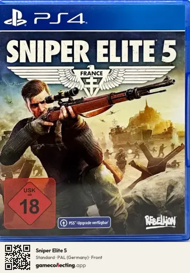 Sniper Elite 5 PlayStation 4, Germany box front