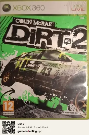 Dirt 2 Xbox 360, France box front