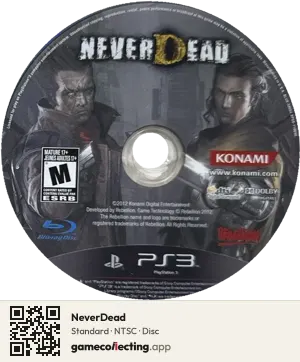 NeverDead PlayStation 3, NTSC disc