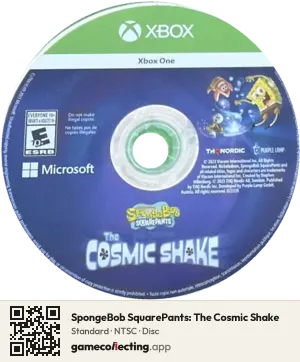 SpongeBob SquarePants: The Cosmic Shake Xbox One, NTSC disc