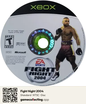 Fight Night 2004 Xbox, NTSC disc