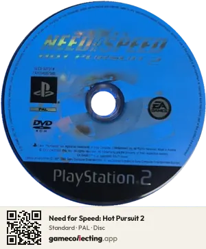 Need for Speed: Hot Pursuit 2 PlayStation 2, PAL disc