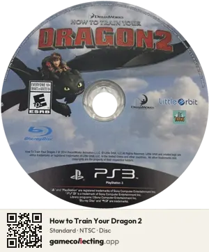 How to Train Your Dragon 2 PlayStation 3, NTSC disc