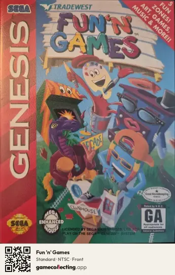 Fun 'n' Games Sega Mega Drive / Genesis, NTSC box front