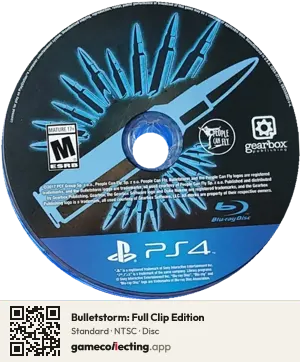 Bulletstorm: Full Clip Edition PlayStation 4, NTSC disc
