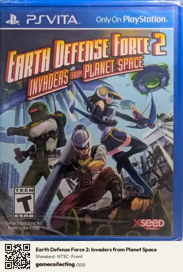 Earth Defense Force 2: Invaders from Planet Space PlayStation Vita, NTSC box front