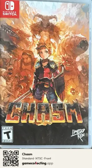 Chasm Nintendo Switch, NTSC box front