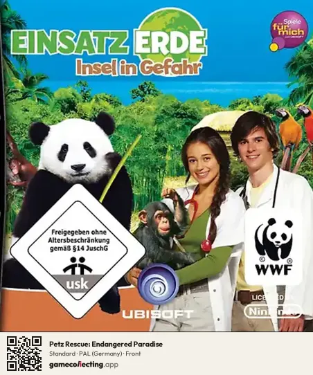 Petz Rescue: Endangered Paradise Nintendo DS, Germany box front