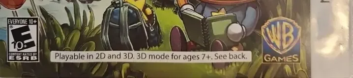 Scribblenauts Unlimited, the ESRB box on its front