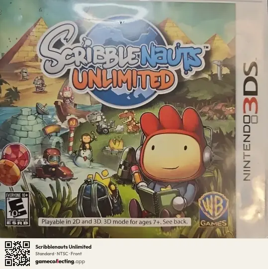 Scribblenauts Unlimited Nintendo 3DS, NTSC box front