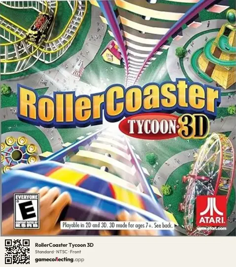 RollerCoaster Tycoon 3D Nintendo 3DS, NTSC box front
