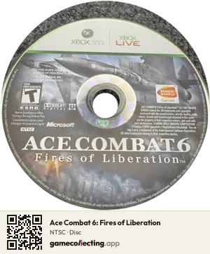 Ace Combat 6: Fires of Liberation Xbox 360, NTSC disc