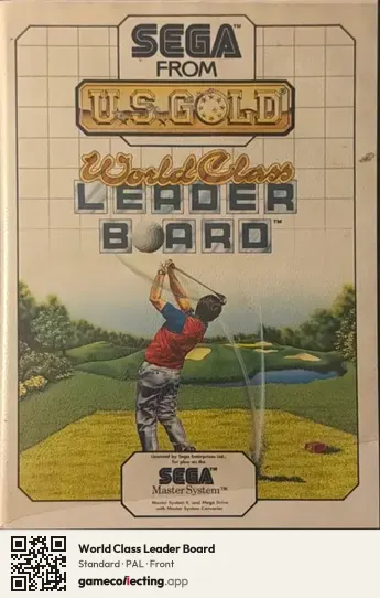 World Class Leader Board Sega Master System, PAL box front