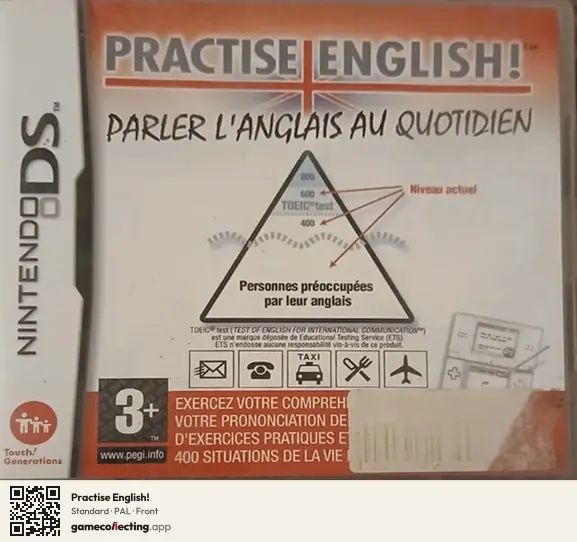 Practise English! Nintendo DS, PAL box front