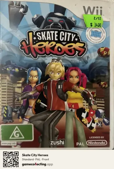 Skate City Heroes Nintendo Wii, PAL box front