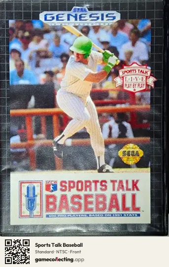 Sports Talk Baseball Sega Mega Drive / Genesis, NTSC box front