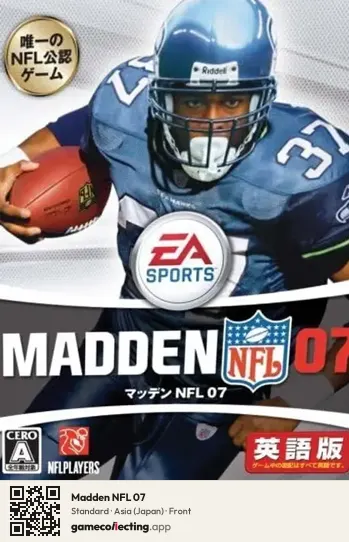 Madden NFL 07 PlayStation 3, Asia box front