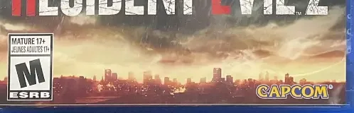 Resident Evil 2, the ESRB box on its front