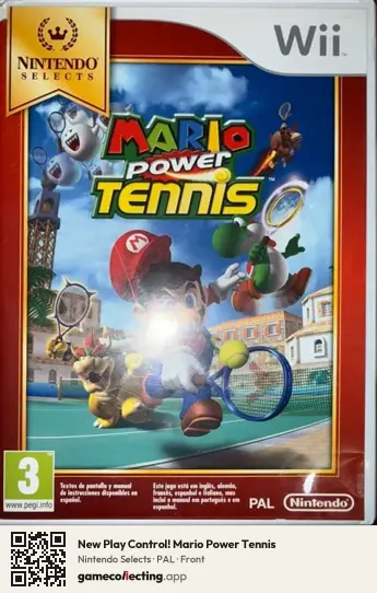 New Play Control! Mario Power Tennis Nintendo Wii, PAL box front