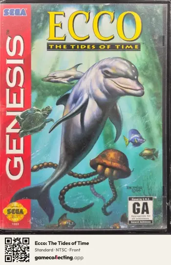 Ecco: The Tides of Time Sega Mega Drive / Genesis, NTSC box front
