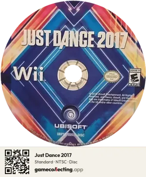 Just Dance 2017 Nintendo Wii, NTSC disc