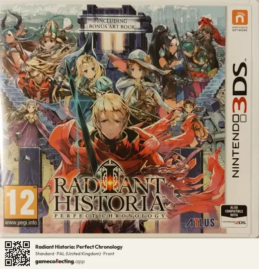 Radiant Historia: Perfect Chronology Nintendo 3DS, United Kingdom box front