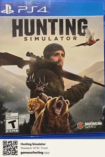 Hunting Simulator PlayStation 4, NTSC box front