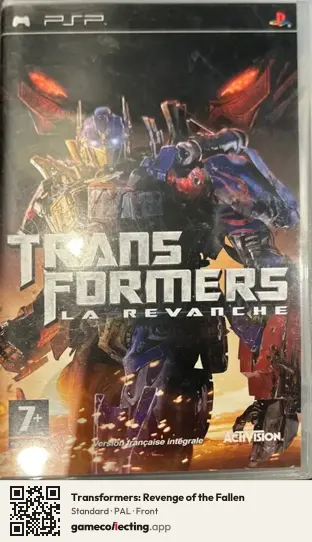 Transformers: Revenge of the Fallen PlayStation Portable, PAL box front
