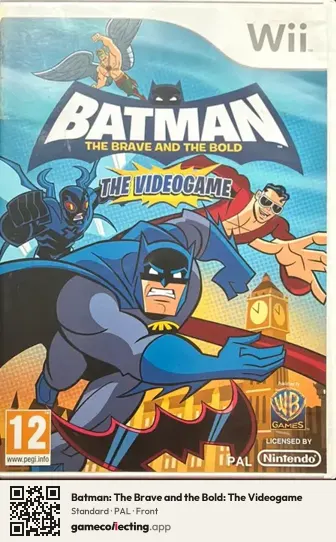 Batman: The Brave and the Bold: The Videogame Nintendo Wii, PAL box front