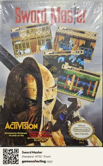 Sword Master Nintendo Entertainment System, NTSC box front