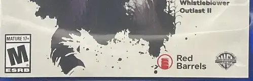Outlast Trinity, the ESRB box on its front