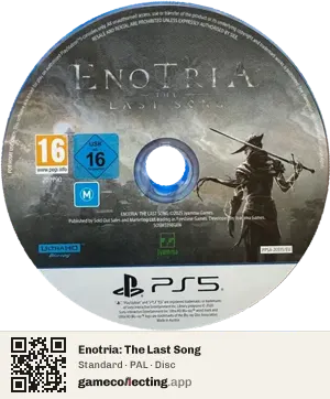 Enotria: The Last Song PlayStation 5, PAL disc