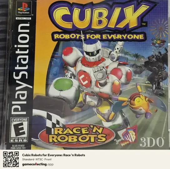 Cubix Robots for Everyone: Race 'n Robots PlayStation, NTSC box front