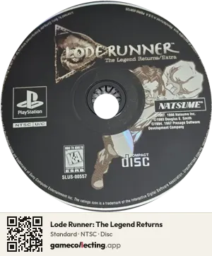 Lode Runner: The Legend Returns PlayStation, NTSC disc