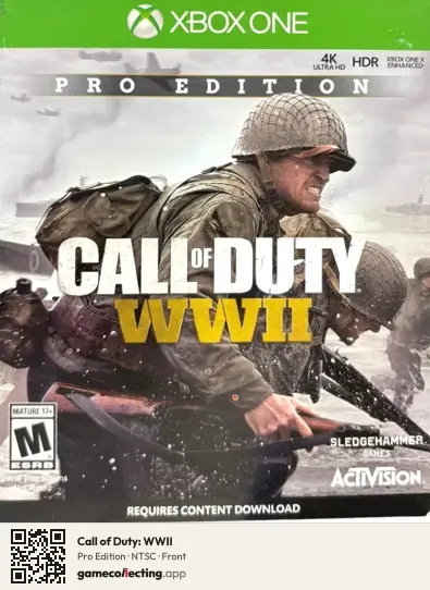 Call of Duty: WWII Xbox One, NTSC box front